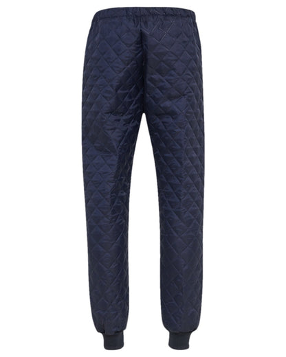 Navy Coloured Elka Mens Thermal Trousers on white background 