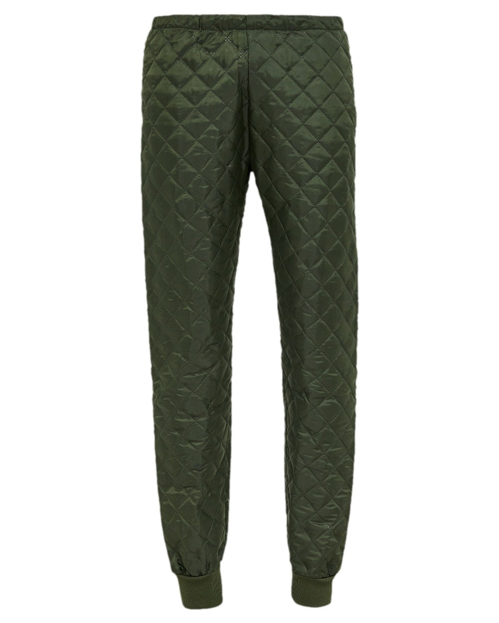 Olive Coloured Elka Mens Thermal Trousers on white background