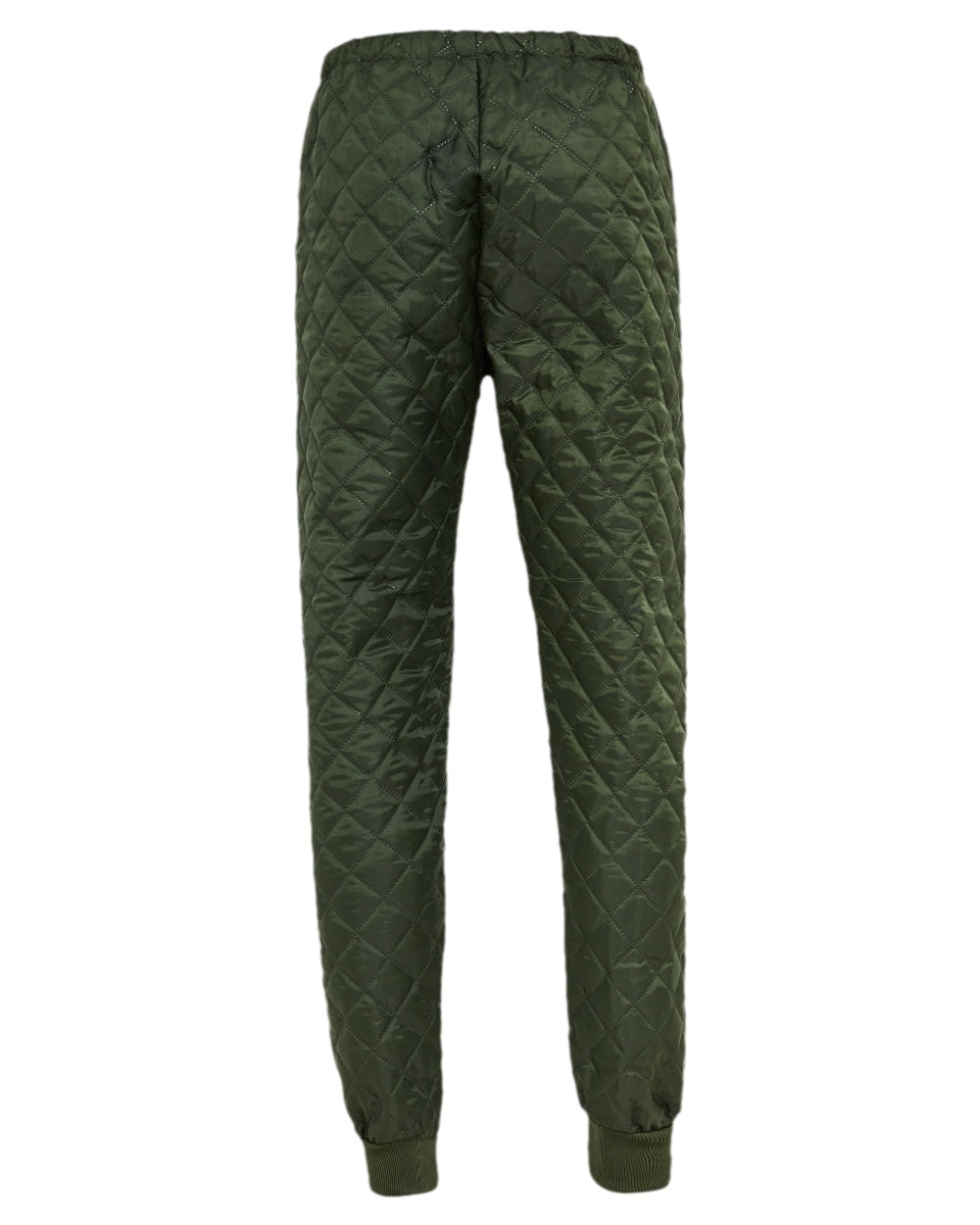 Olive Coloured Elka Mens Thermal Trousers on white background 