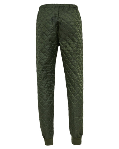 Olive Coloured Elka Mens Thermal Trousers on white background 