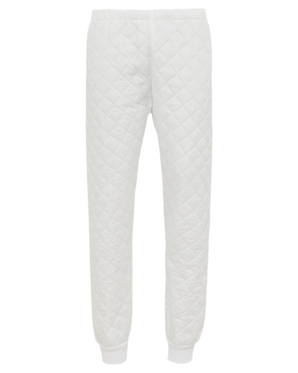 White Coloured Elka Mens Thermal Trousers on white background 