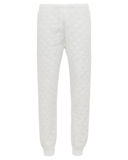 White Coloured Elka Mens Thermal Trousers on white background 