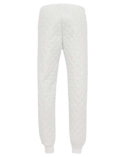White Coloured Elka Mens Thermal Trousers on white background 