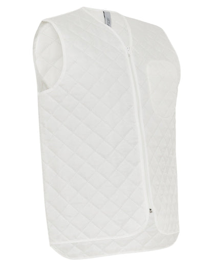 White Coloured Elka Mens Thermal Vest on white background 