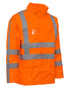 Fluorescent Orange Coloured Elka Mens Visible Xtreme Rain Jacket on white background 