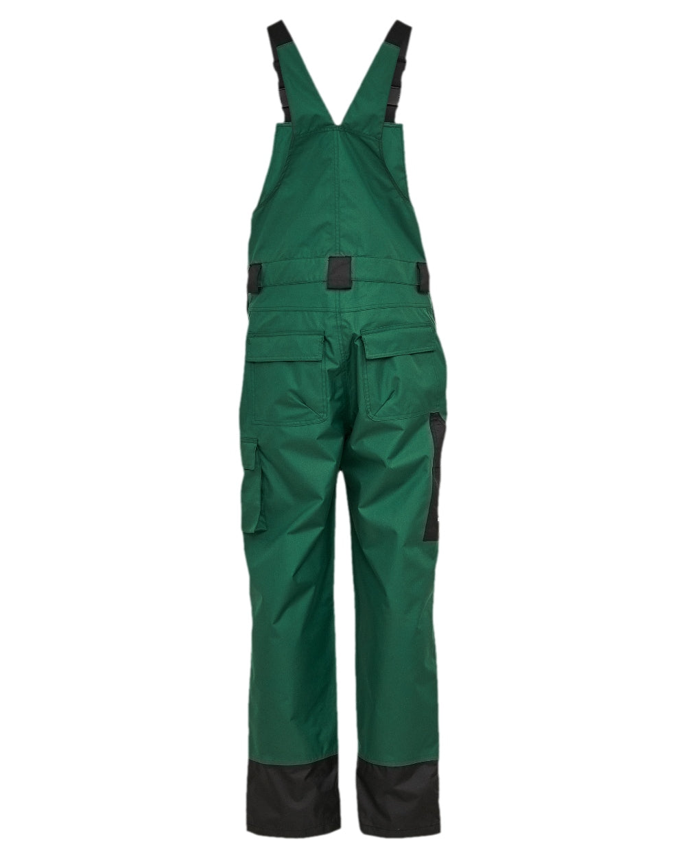 Green Black Coloured Elka Mens Working Xtreme Bib &amp; Brace on white background 