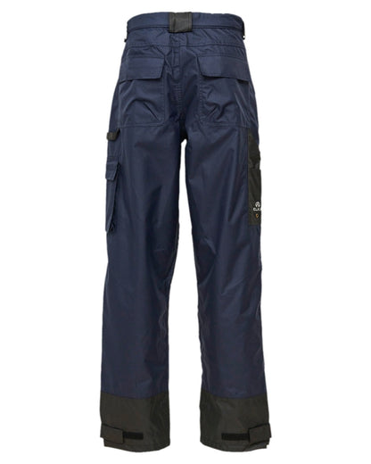 Navy Black Coloured Elka Mens Working Xtreme Oxford Trousers on white background 