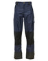 Navy Black Coloured Elka Mens Working Xtreme Oxford Trousers on white background 