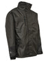 Grey Black Coloured Elka Mens Working Xtreme Rain Jacket With A 2-Way Zipper on white background 