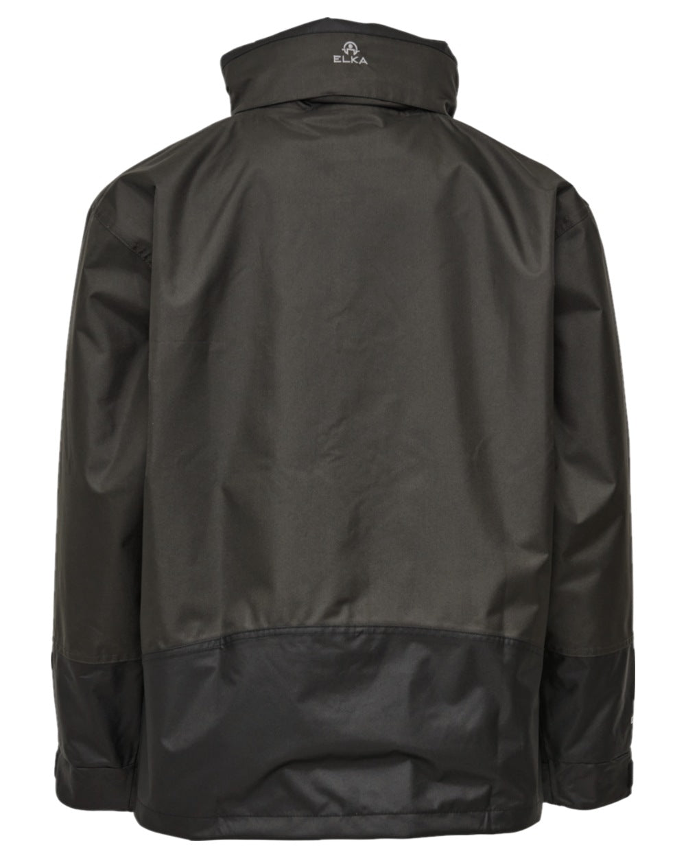 Grey Black Coloured Elka Mens Working Xtreme Rain Jacket With A 2-Way Zipper on white background 