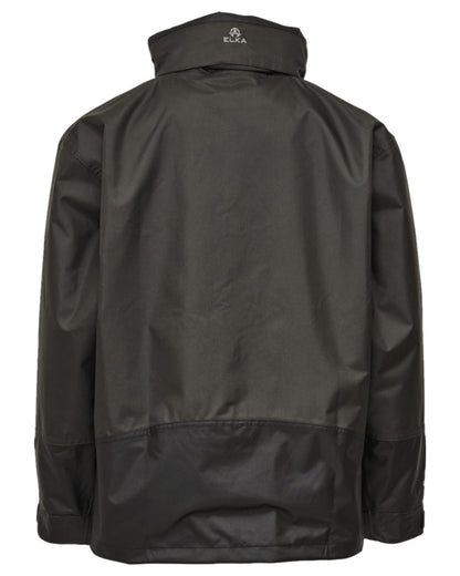 Grey Black Coloured Elka Mens Working Xtreme Rain Jacket With A 2-Way Zipper on white background 