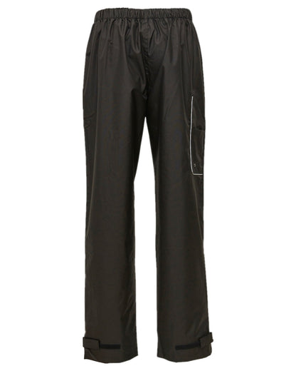 Black Coloured Elka Mens Working Xtreme Rain Trousers on white background 