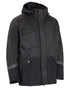 Black Coloured Elka Mens Working Xtreme Stretch Jacket on white background 