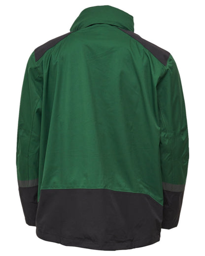 Green Black Coloured Elka Mens Working Xtreme Stretch Jacket on white background 