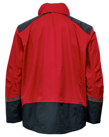 Red Black Coloured Elka Mens Working Xtreme Stretch Jacket on white background 