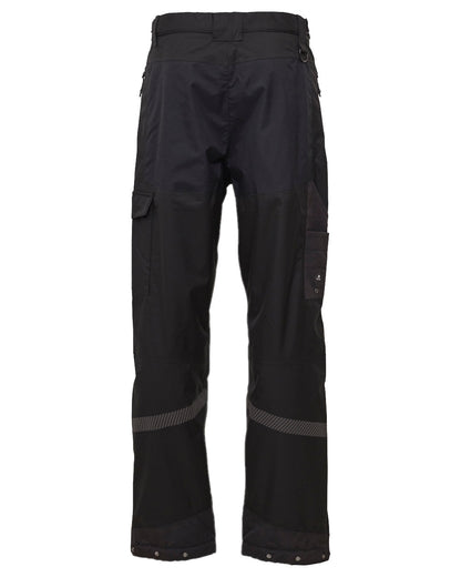 Black Coloured Elka Mens Working Xtreme Stretch Waist Trousers on white background 