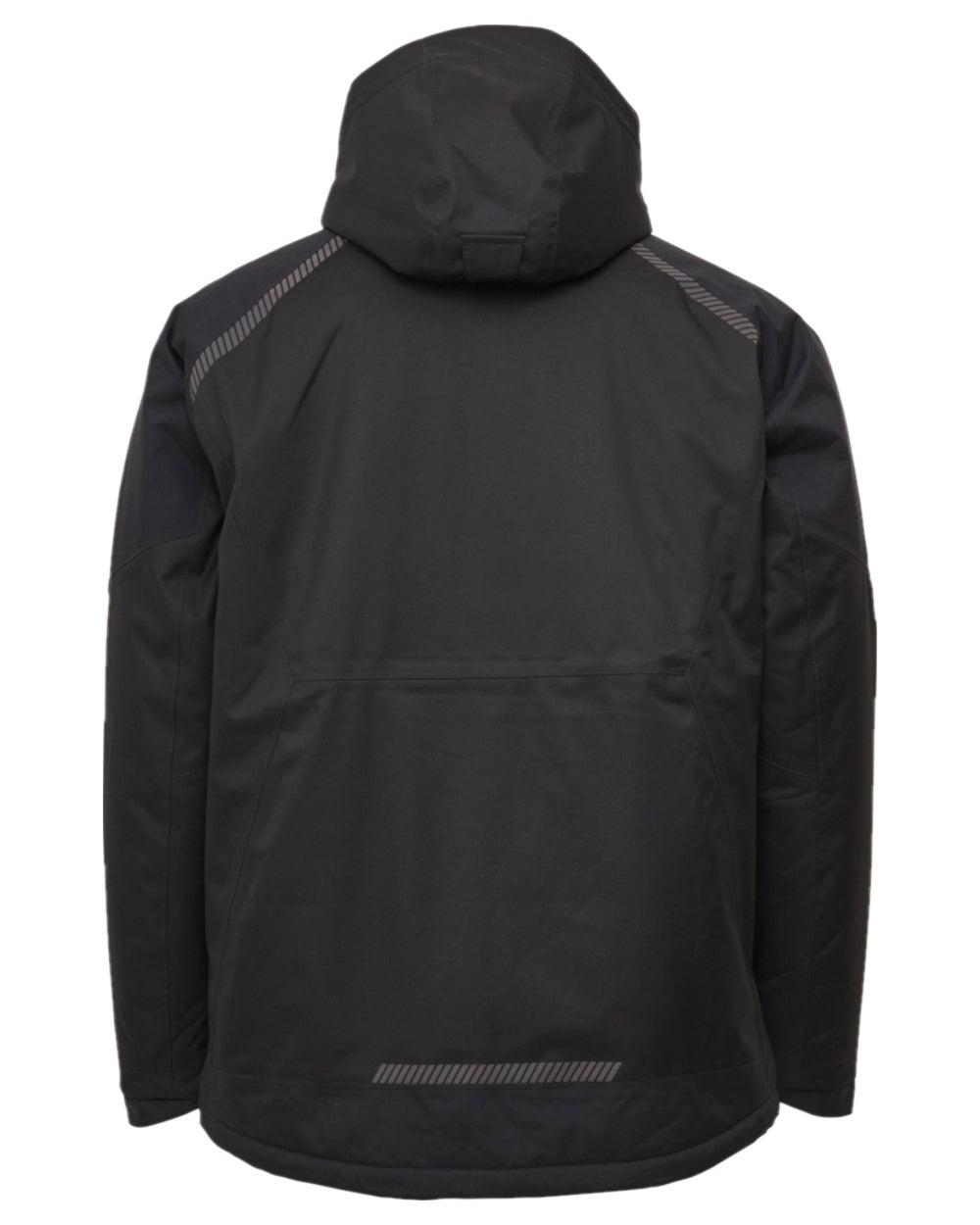 Black Coloured Elka Mens Working Xtreme Stretch Winter Jacket on white background 