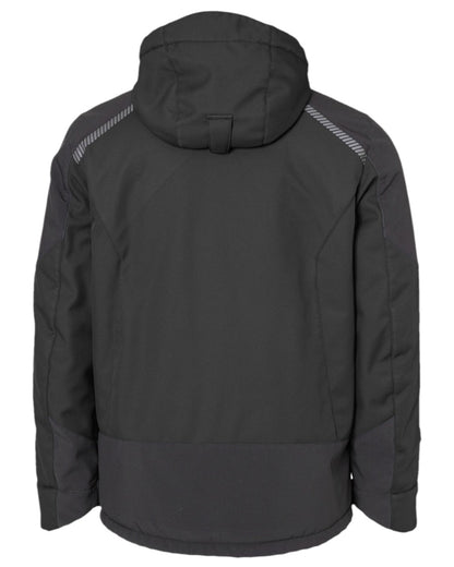 Black Coloured Elka Mens Working Xtreme Winter Softshell Jacket on white background 