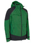 Green Black Coloured Elka Mens Working Xtreme Winter Softshell Jacket on white background 