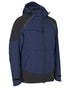 Navy Black Coloured Elka Mens Working Xtreme Winter Softshell Jacket on white background 