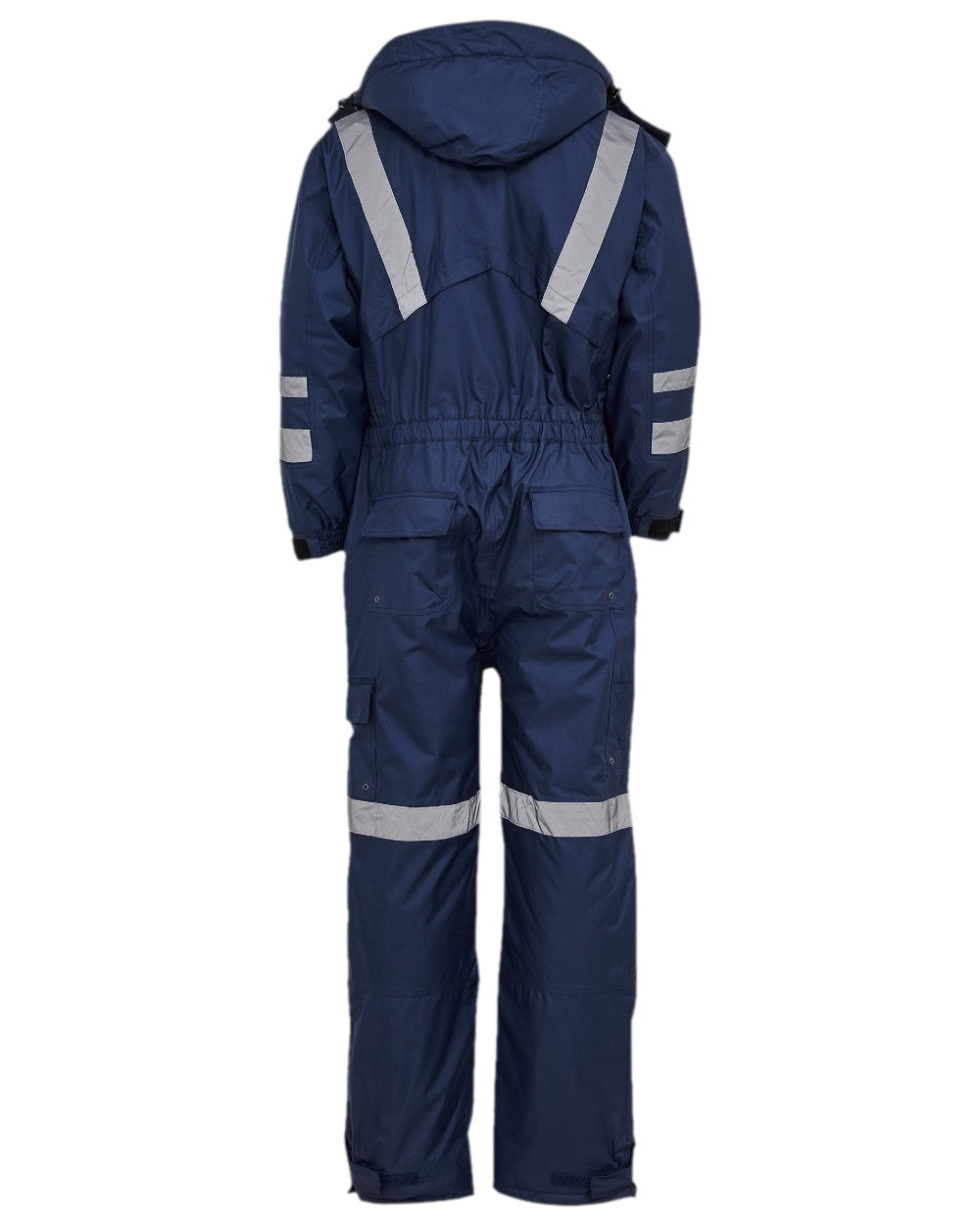 Blue Black Coloured Elka Mens Working Xtreme Winter Thermal Coverall on white background 