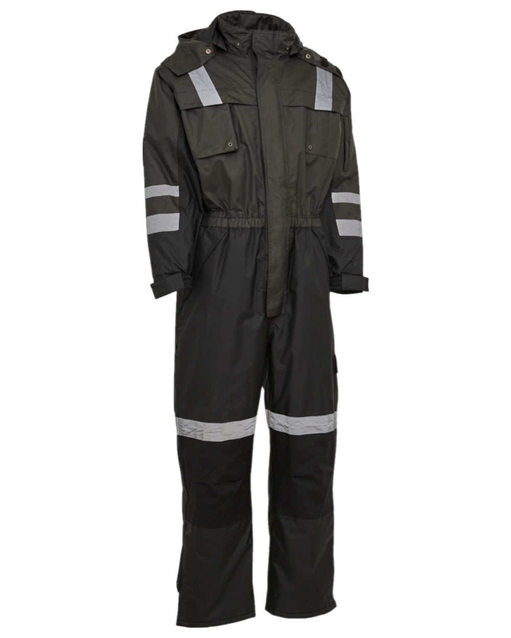 Grey Black Coloured Elka Mens Working Xtreme Winter Thermal Coverall on white background 