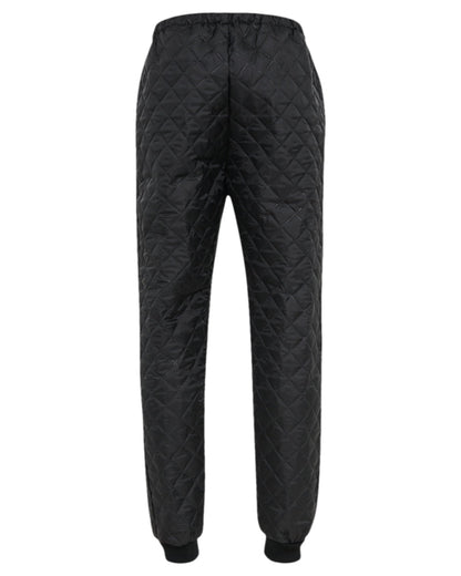 Black Coloured Elka Womens Thermal Trousers on white background 