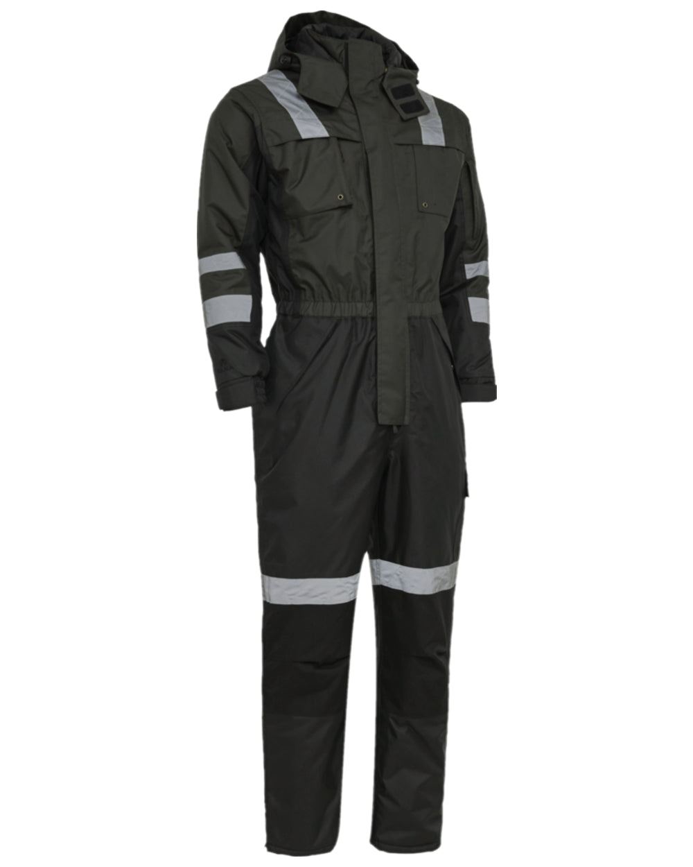 Grey Black Coloured Elka Womens Working Xtreme Winter Thermal Coverall on white background 