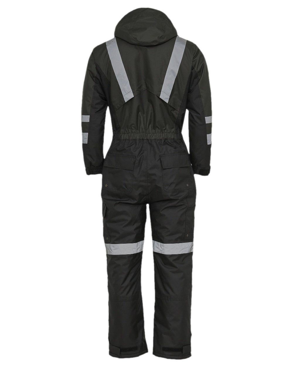 Grey Black Coloured Elka Womens Working Xtreme Winter Thermal Coverall on white background 