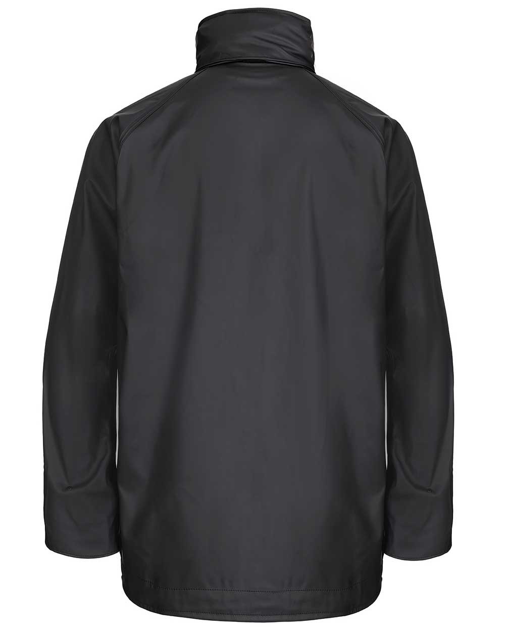 Black coloured Fort Airflex Fortex Breathable Waterproof Jacket on white background 