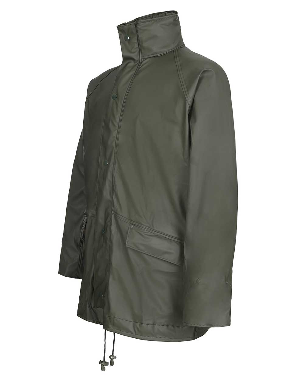 Olive coloured Fort Airflex Fortex Breathable Waterproof Jacket on white background 