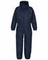 Navy coloured Fort Childrens Splashaway Rainsuit on white background 