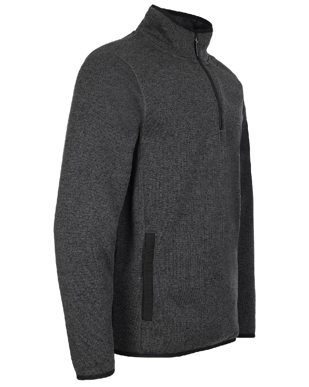 Grey coloured Fort Easton Half Zip Fleece Pullover on white background 