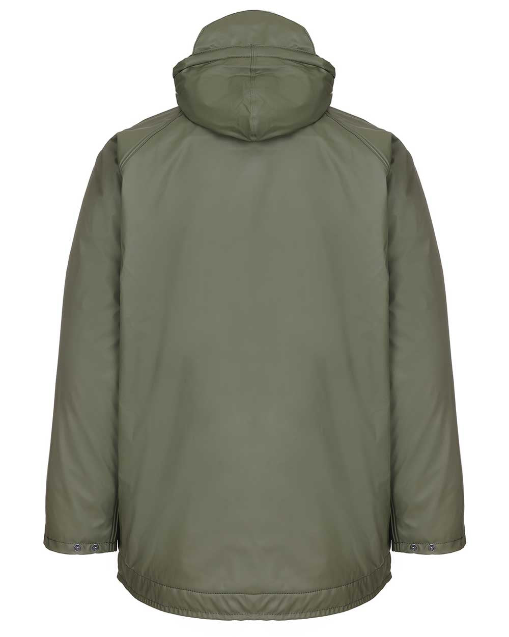 Olive Green coloured Fort Fortex Flex Waterproof Fleece Lined Jacket on white background 