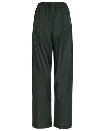 Green coloured Fort Fortex Flex Waterproof Trousers on white background 