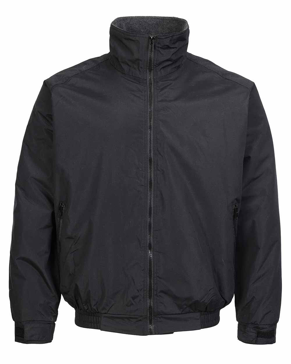 Black coloured Fort Harris Fleece Lined Jacket on white background 