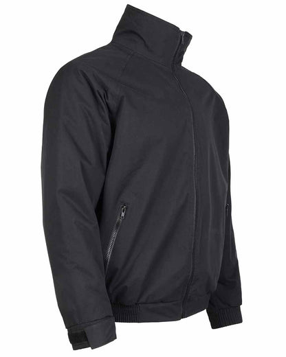 Black coloured Fort Harris Fleece Lined Jacket on white background 