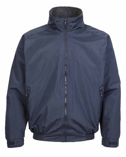 Navy coloured Fort Harris Fleece Lined Jacket on white background 