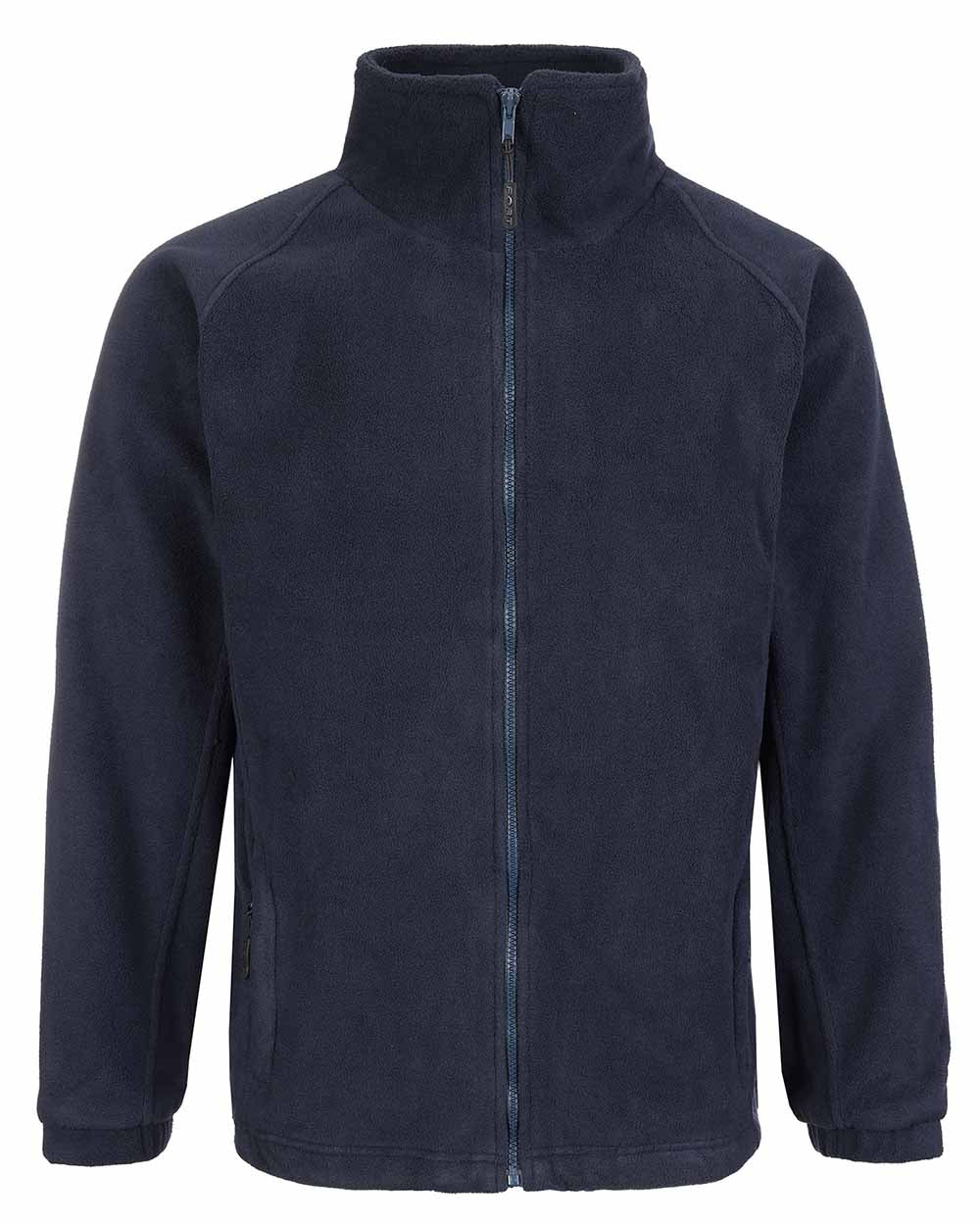 Navy Blue coloured Fort Lomond Fleece Jacket on white background 