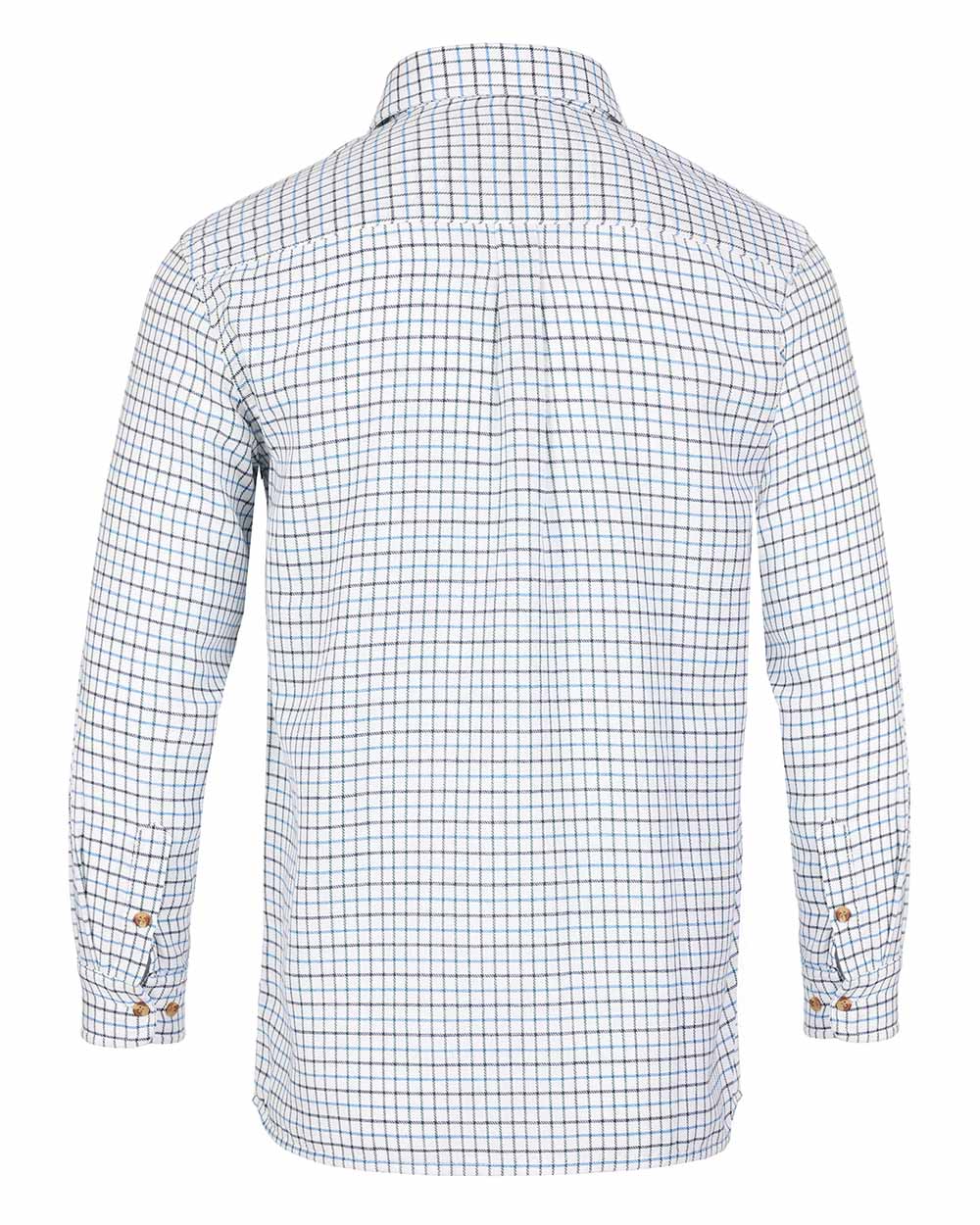Blue coloured Fort Tattersall Shirt on white background 