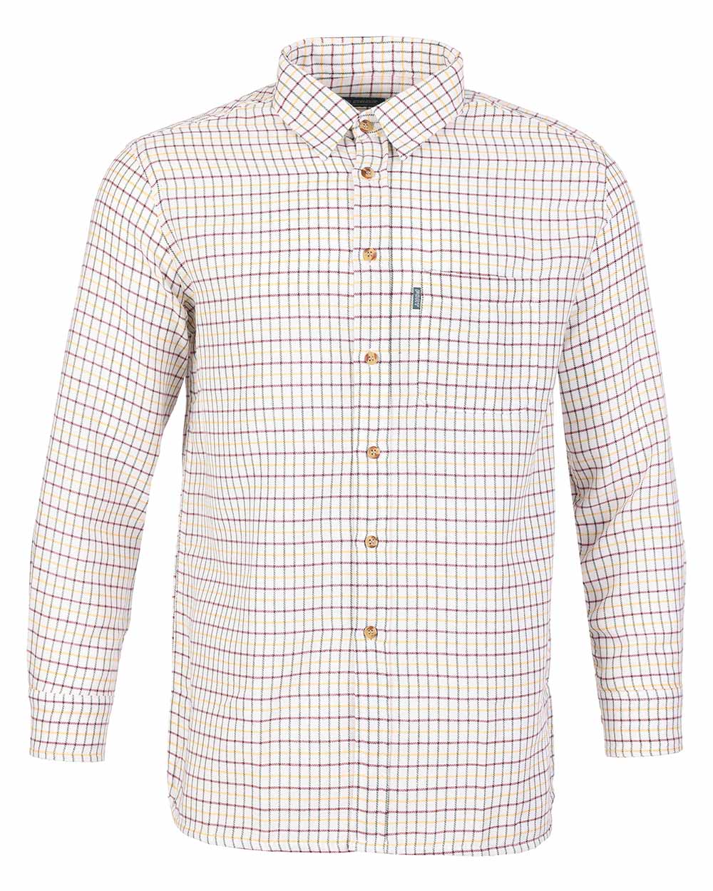 Green coloured Fort Tattersall Shirt on white background 