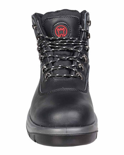 Black coloured Fort Toledo Safety Boots on white background 