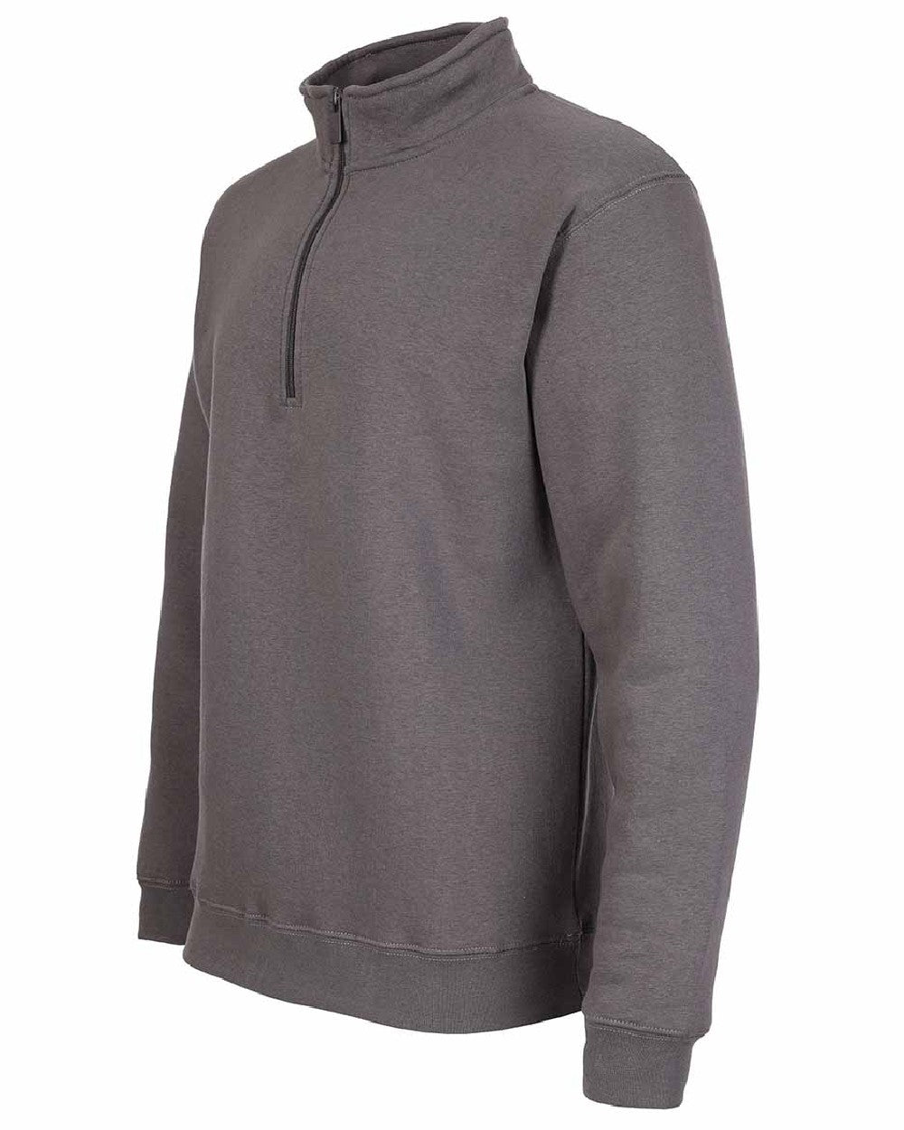 Grey coloured Fort Workforce 1/4 Zip Sweatshirt on white background 