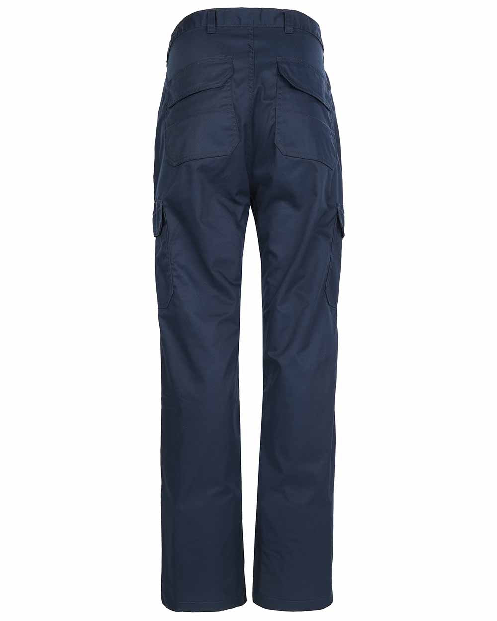 Navy coloured Fort Workforce Trousers on white background 