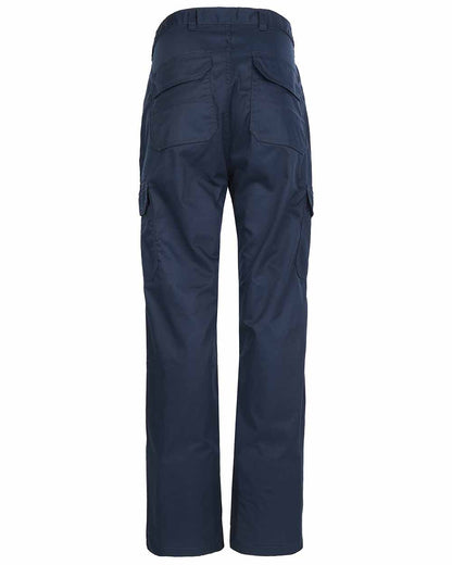 Navy coloured Fort Workforce Trousers on white background 