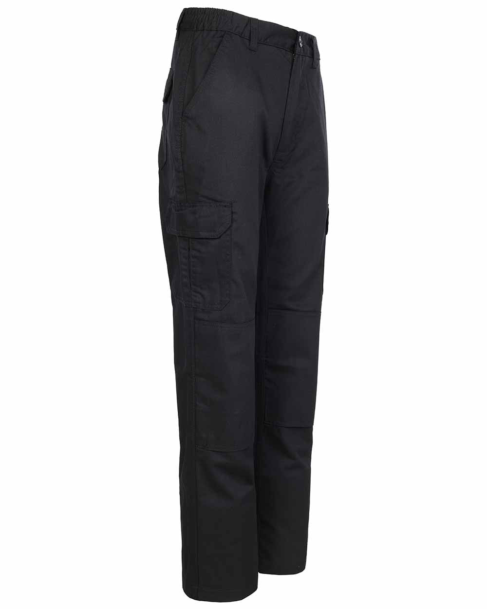 Black coloured Fort Workforce Trousers on white background 