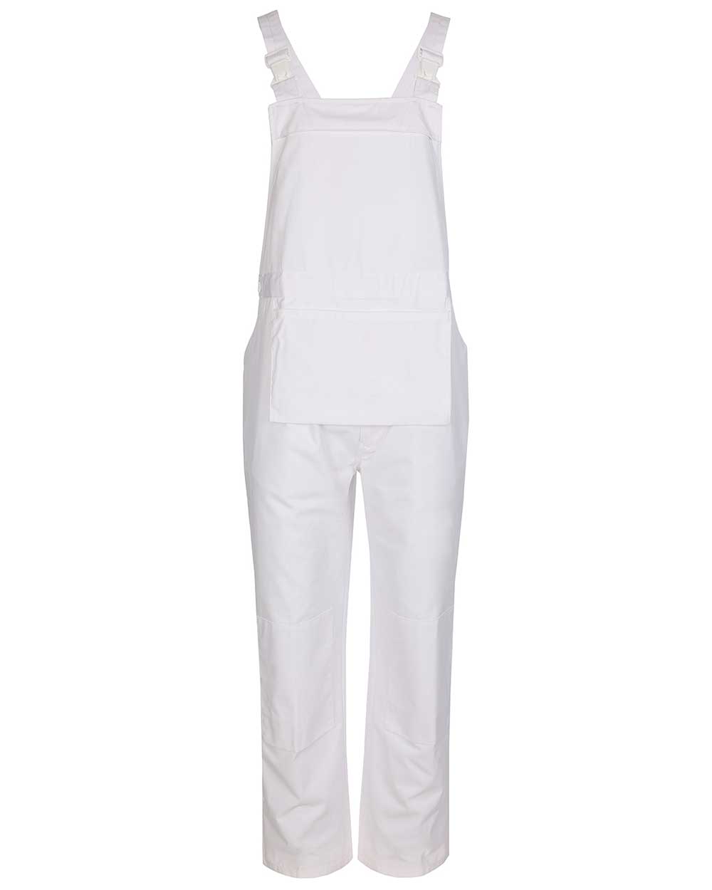 White coloured Fort Bib &amp; Brace Overall Polycotton on white background 