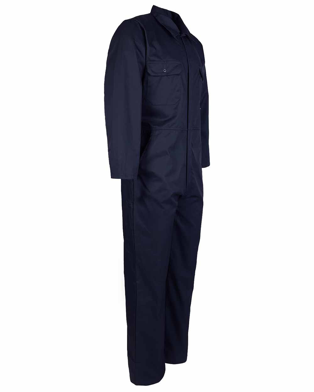 Navy Blue coloured Fort Stud Front Boilersuit on white background 