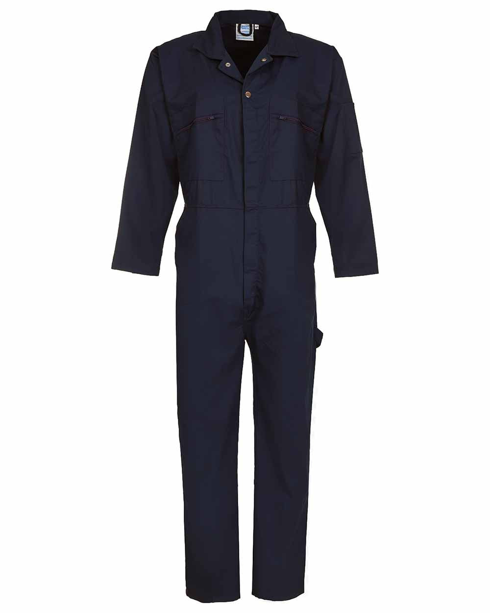 Navy Blue coloured Fort Zip Front Boilersuit on white background 