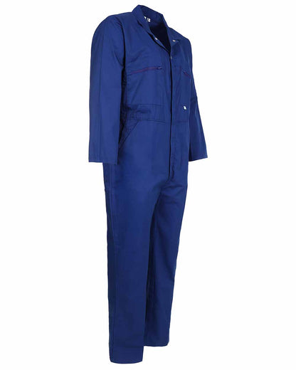 Royal Blue coloured Fort Zip Front Boilersuit on white background 